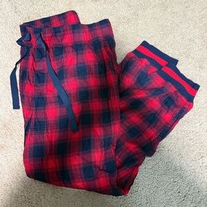 Aerie Red and Blue Plaid Pajama Pants